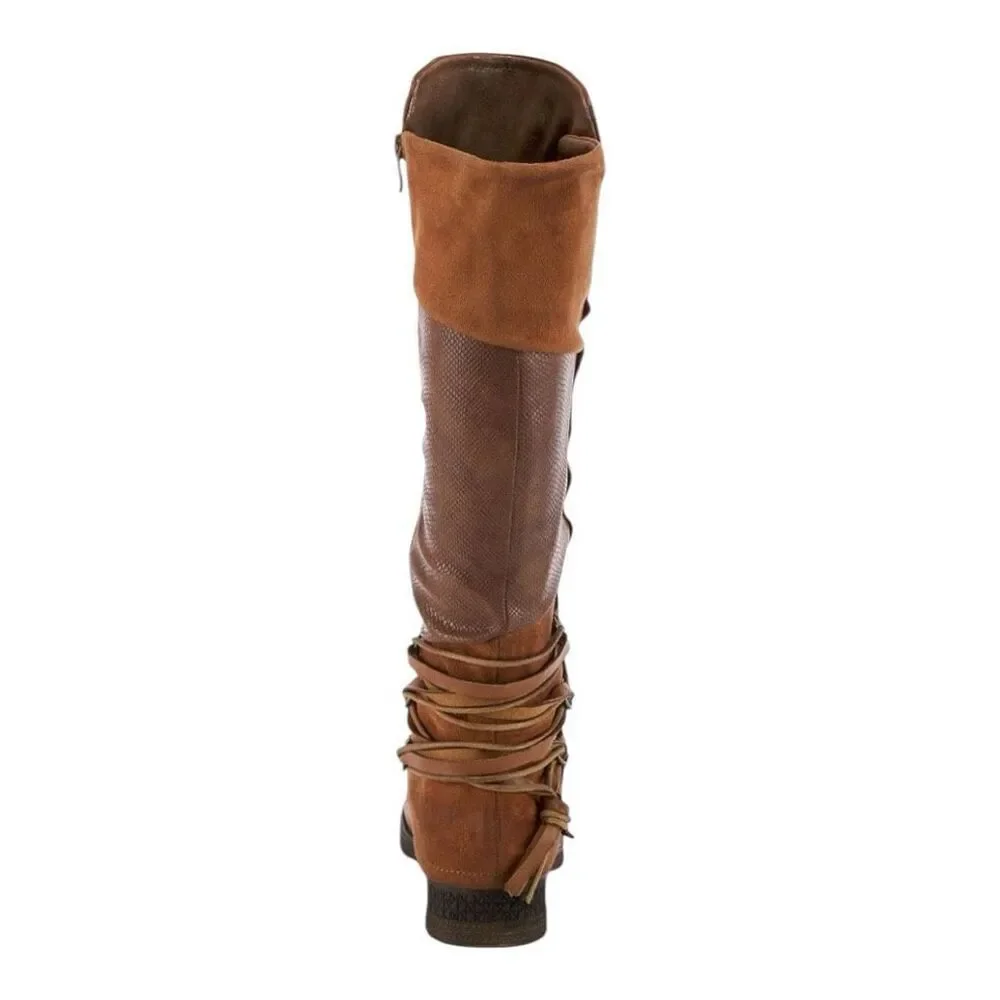 Patrizia MAXIE Manmade Leather Riding Boots By Spring Step Women’s 41 Camel